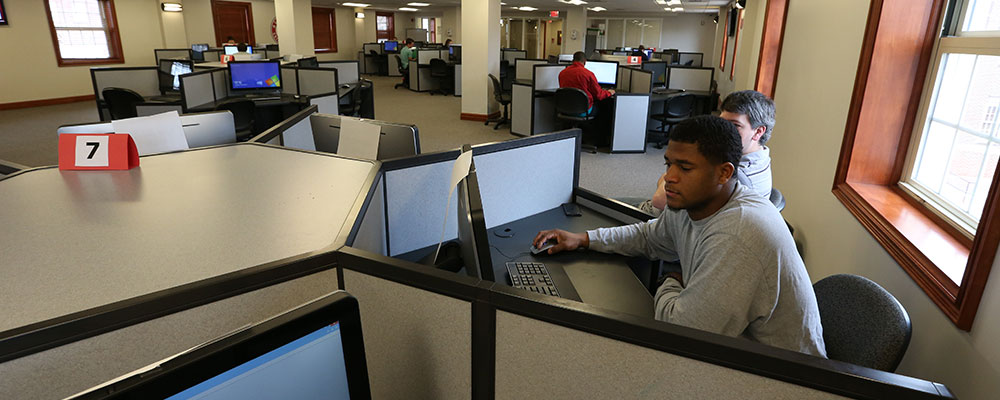 Student-Athletes in computer lab